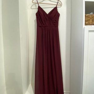 Bill Levkoff Chiffon Bridesmaid Dress in Wine Colour (discontinued style)